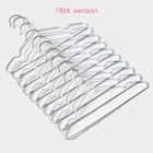 Плечики - вешалки для одежды Доляна, 29.5×17.5 см, 10 шт., детские, антискользящее покрытие, белые - Фото 2