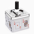 Пепельница для дома бездымная «Король и туз», для сигарет и стиков, 8.5×12 см - фото 27420854