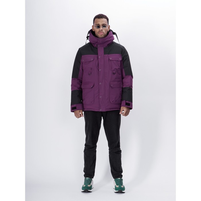 Куртка горнолыжная мужская, размер 48, цвет фиолетовый - Фото 1