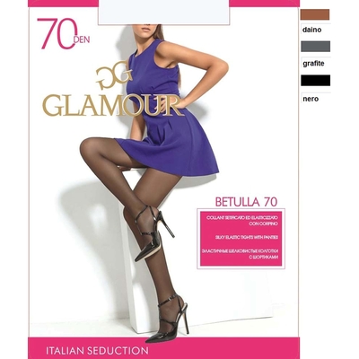 Колготки женские GLAMOUR Betulla 70 цвет серый (grafite), р-р 2
