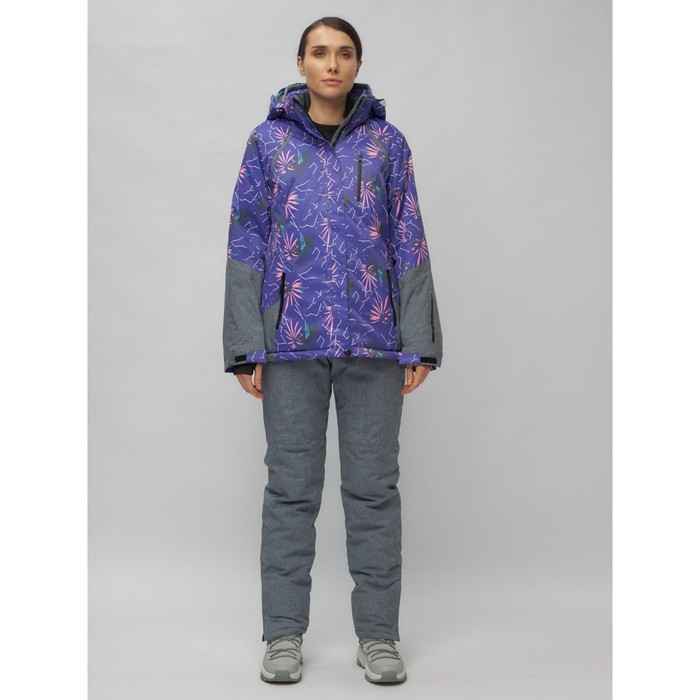 Костюм горнолыжный женский, размер 50, цвет фиолетовый - фото 285142899