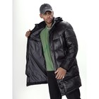 Куртка зимняя удлинённая мужская, размер 58, цвет чёрный - Фото 11