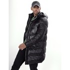 Куртка зимняя удлинённая мужская, размер 58, цвет чёрный - Фото 14