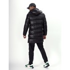 Куртка зимняя удлинённая мужская, размер 58, цвет чёрный - Фото 16