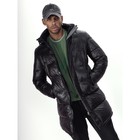 Куртка зимняя удлинённая мужская, размер 58, цвет чёрный - Фото 18