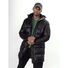 Куртка зимняя удлинённая мужская, размер 58, цвет чёрный - Фото 19