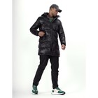 Куртка зимняя удлинённая мужская, размер 58, цвет чёрный - Фото 21