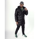 Куртка зимняя удлинённая мужская, размер 58, цвет чёрный - Фото 5