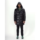 Куртка зимняя удлинённая мужская, размер 58, цвет чёрный - Фото 6