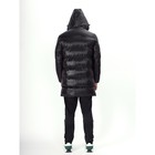 Куртка зимняя удлинённая мужская, размер 58, цвет чёрный - Фото 7