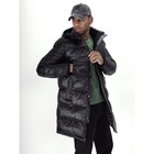 Куртка зимняя удлинённая мужская, размер 58, цвет чёрный - Фото 9