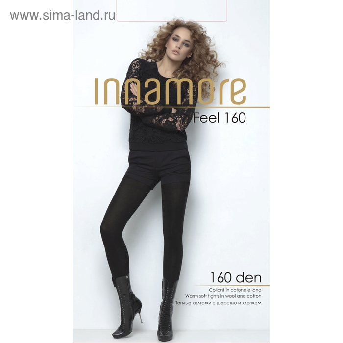 Колготки женские INNAMORE Feel 160 цвет чёрный (nero), р-р 4 - Фото 1