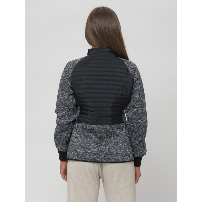 Толстовка женская на молнии, размер 48, цвет чёрный 63589