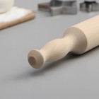 Скалка деревянная с ручками Доляна, 35×4.3 см, берёза - Фото 3