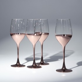 Набор стеклянных бокалов для вина «Электрическая медь», 270 мл, 4 шт