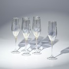 Набор стеклянных бокалов для шампанского «Селест. Золотистый хамелеон», 6 шт - фото 319545120