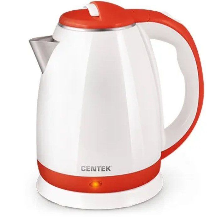 Чайник электрический Centek CT-1026 RED, 1.8 л, 2000 Вт, бело-красный - Фото 1