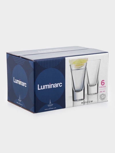 Стопки Luminarc «Москва», 50 мл, набор 6 шт., стекло, прозрачные