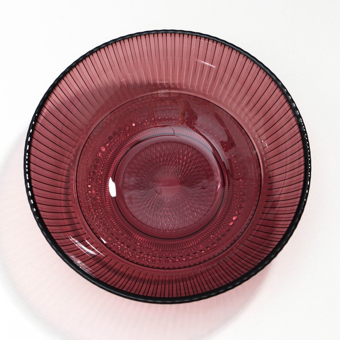 Салатник стеклянный «Луиз», d=16 см, цвет лилак - фото 1909203638