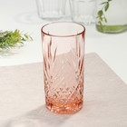 Стакан высокий стеклянный «Зальцбург», 380 мл, цвет розовый - фото 319545179