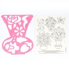 Трафарет фигурный «Ваза с цветами» - фото 24499180