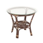 Набор садовой мебели "Индо" 3 предмета: 2 кресла, 1 стол, бежевый/темный ротанг - Фото 2