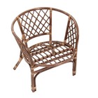 Набор садовой мебели "Индо" 3 предмета: 2 кресла, 1 стол, бежевый/темный ротанг - Фото 8