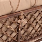 Диван садовый "Индо" из ротанга, с бежевой подушкой/темный ротанг, 113 х 68 х 71 см - Фото 3