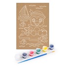 Роспись по дереву «Пингвинёнок», досочка А5, малый конверт - фото 24509494