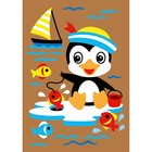 Роспись по дереву «Пингвинёнок», досочка А5, малый конверт - фото 24509497