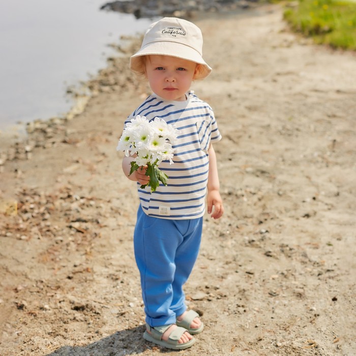 Костюм детский (футболка, брюки) «Крошка Я» BASIC LINE, рост 62-68 см, синий - Фото 1