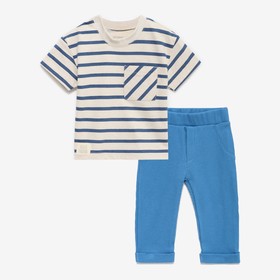 Комплект: футболка и брюки Крошка Я BASIC LINE, рост 80-86 см, синий