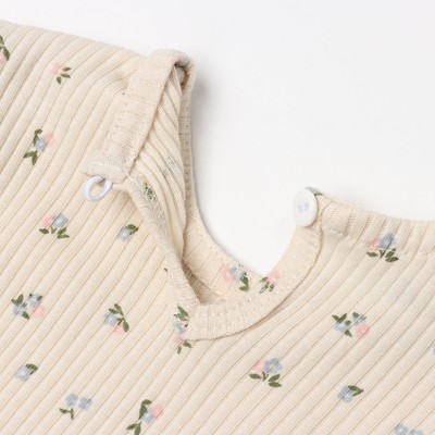 Боди для девочки «Крошка Я» Wildflowers, рост 86-92 см, бежевое