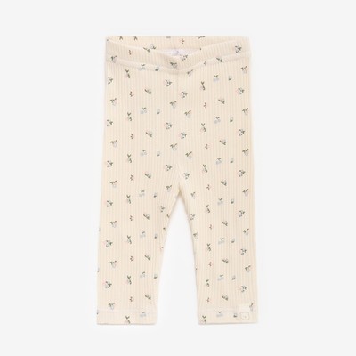 Легинсы Крошка Я Wildflowers, рост 92-98 см, бежевые