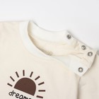 Комплект: футболка с дл. рукавом и брюки Крошка Я Dreamer, рост 62-68 см, бежевый - Фото 3