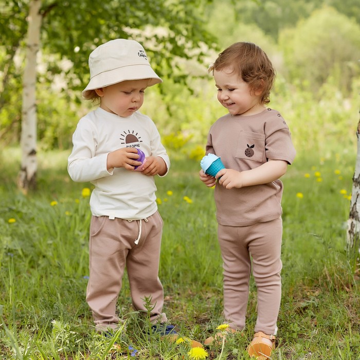 Футболка детская «Крошка Я. Апельсин», рост 74-80 см, бежевая - Фото 1