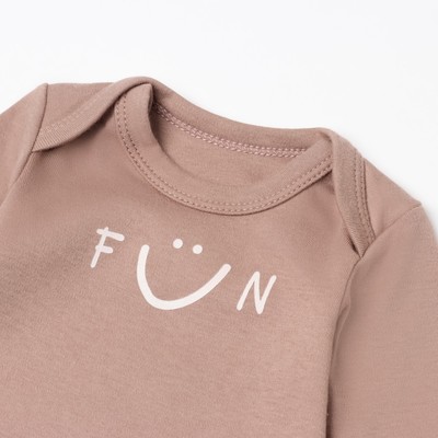Боди детское «Крошка Я» Fun, рост 86-92 см, бежевое