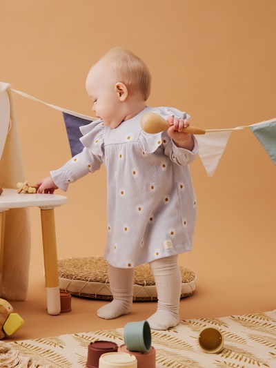 Платье для девочки «Крошка Я. Ромашка», рост 74-80 см, серое