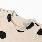 Костюм: футболка и легинсы Крошка Я "Горох", рост 74-80, бежевый - Фото 2