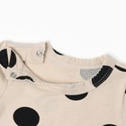 Костюм: футболка и легинсы Крошка Я "Горох", рост 86-92, бежевый - фото 24291454