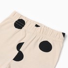 Костюм: футболка и легинсы Крошка Я "Горох", рост 86-92, бежевый - фото 24291455