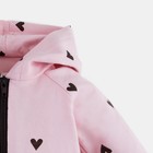 Комплект: толстовка и брюки Крошка Я "Сердечки", розовый, рост 92-98 см - Фото 3