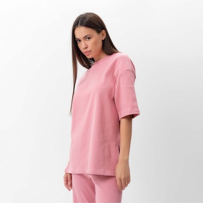 Костюм женский (футболка, брюки) MIST, размер 40-42, цвет пудра