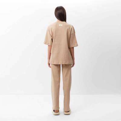 Костюм женский (футболка, брюки) MIST, размер 40-42, бежевый