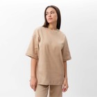 Костюм женский (футболка, брюки) MIST, размер 44-46, бежевый - фото 25275358