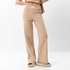 Костюм женский (футболка, брюки) MIST, размер 44-46, бежевый - фото 25275360