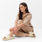 Костюм женский (футболка и брюки) MIST, р. 48-50, бежевый - фото 43873512