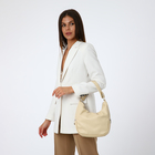 Сумка - мешок женская на молнии, 26×10×26 см, бежевая - Фото 2