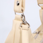 Сумка - мешок женская на молнии, 26×10×26 см, бежевая - Фото 7