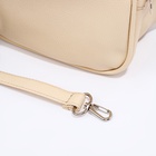 Сумка - мешок женская на молнии, 26×10×26 см, бежевая - Фото 8